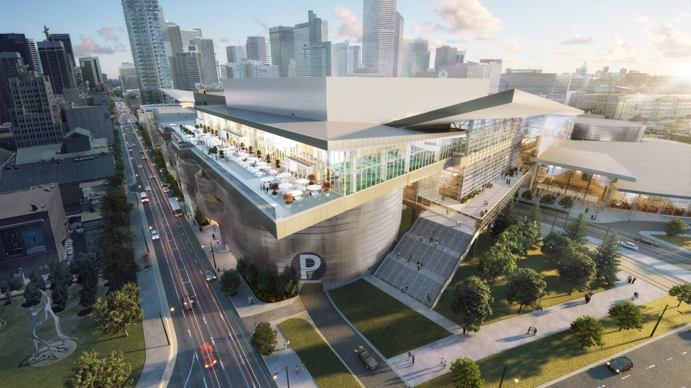 Colorado Convention Center Expansion — aerial view of completed project